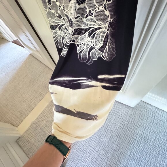 JONATHAN SIMKAI "Aldina" black and white lace effect maxi dress - SIZE M - Picture 7 of 8